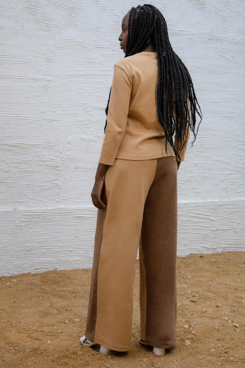 Two Tone Wide Leg